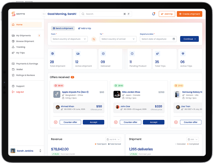 Shiftto Tablet App